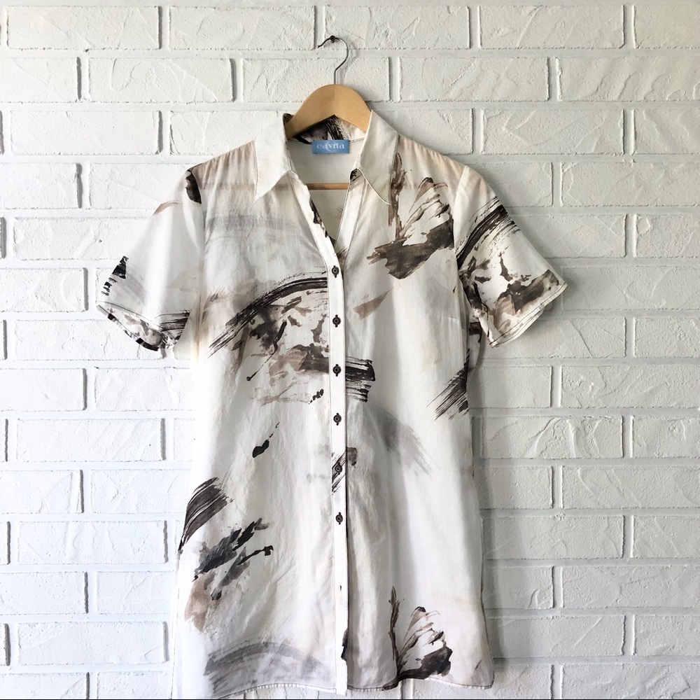 Cavita cotton print swim cover up dress 12 - Picture 3 of 14